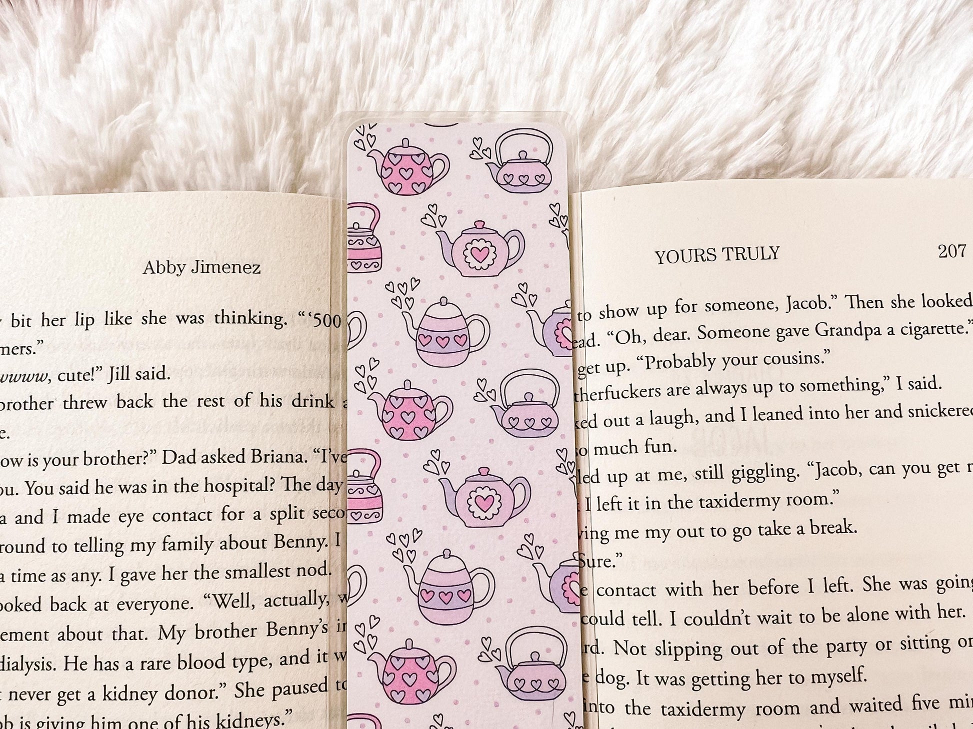 Tea and Hearts Valentine's Bookmark | Valentine's Day Bookmark | Love Bookmark | Heart Bookmark | Bookworm Gift | Book Lover