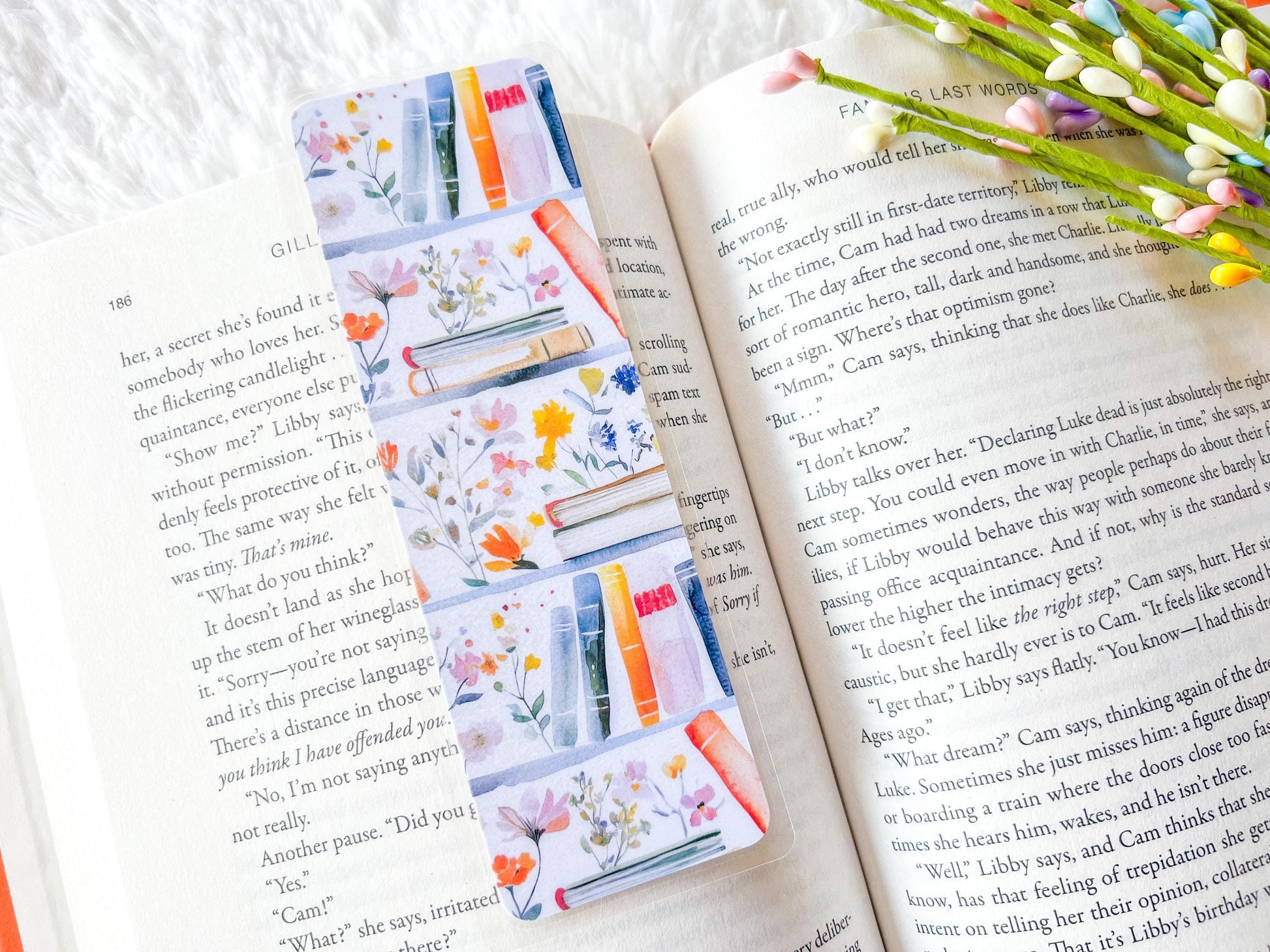 Spring Bookshelf Bookmark Collection | Spring Bookmark | Gift for Reader | Easter Bookmark | Bookish Bookmark