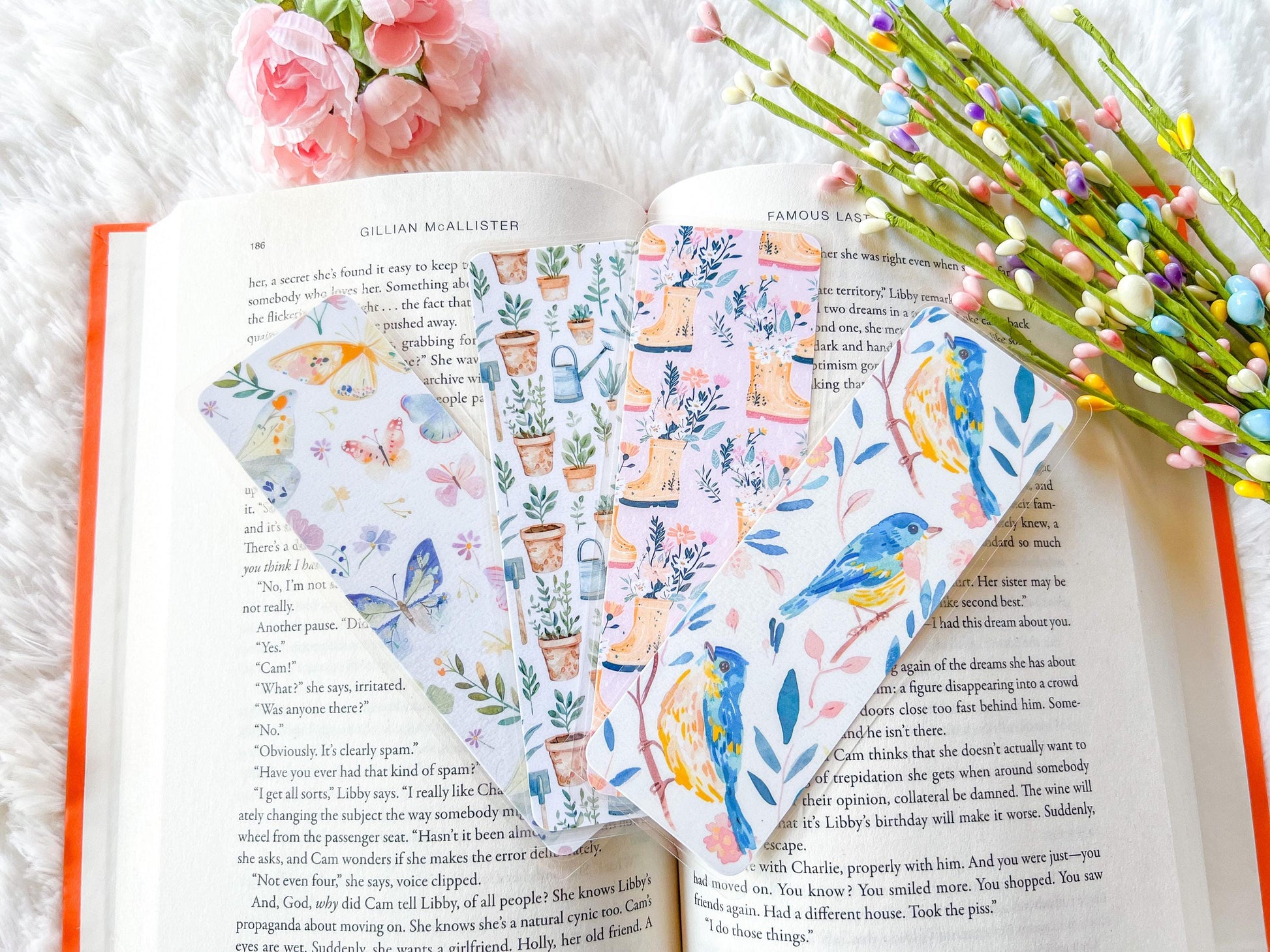 Spring Bookmark Collection | Spring Bookmarks | Gift for Reader | Easter Bookmark | Bookish Bookmark