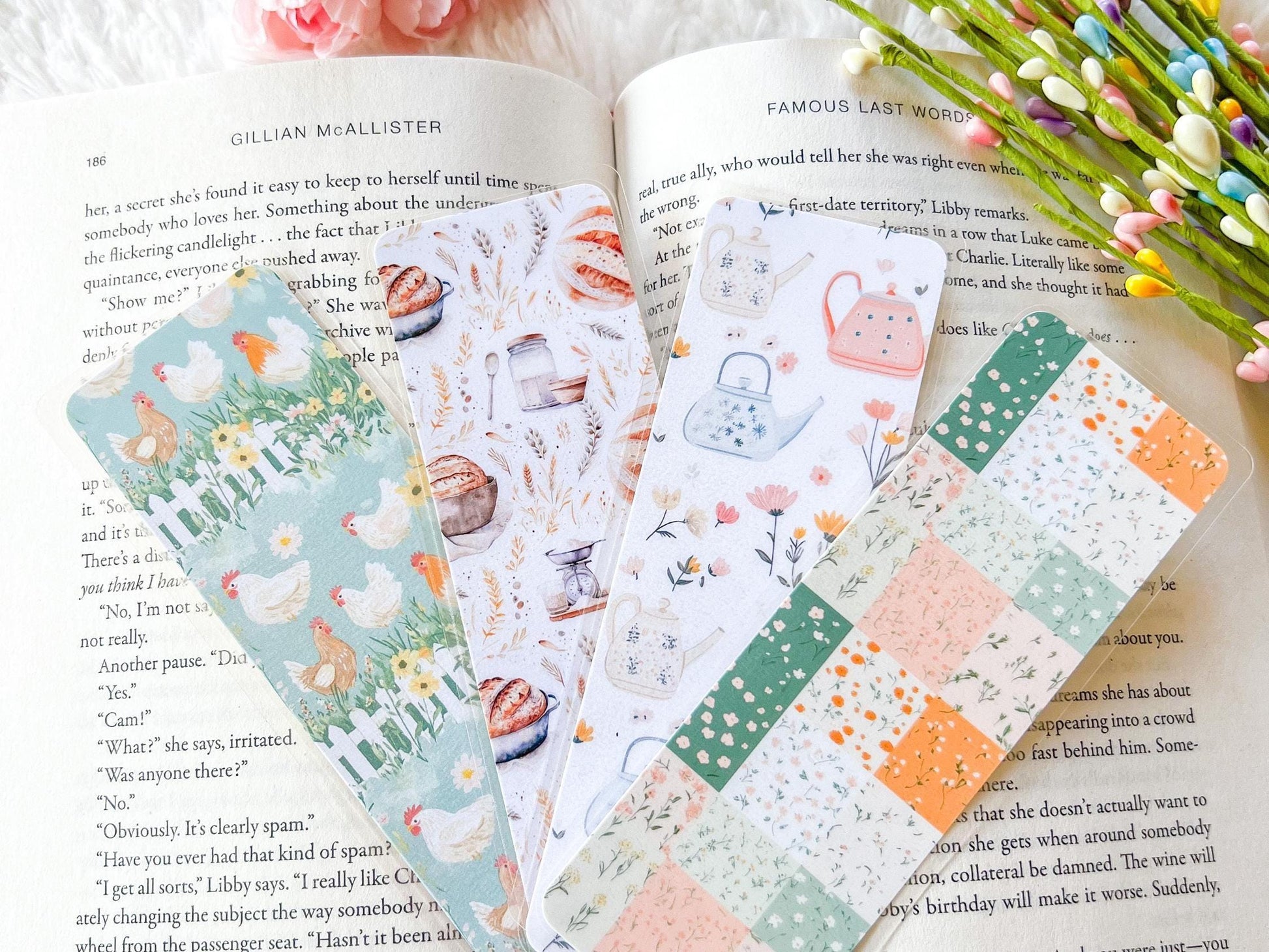 Farmhouse Bookmark Collection | Spring Bookmarks | Gift for Reader | Farmhouse Bookmark | Bookish Bookmark