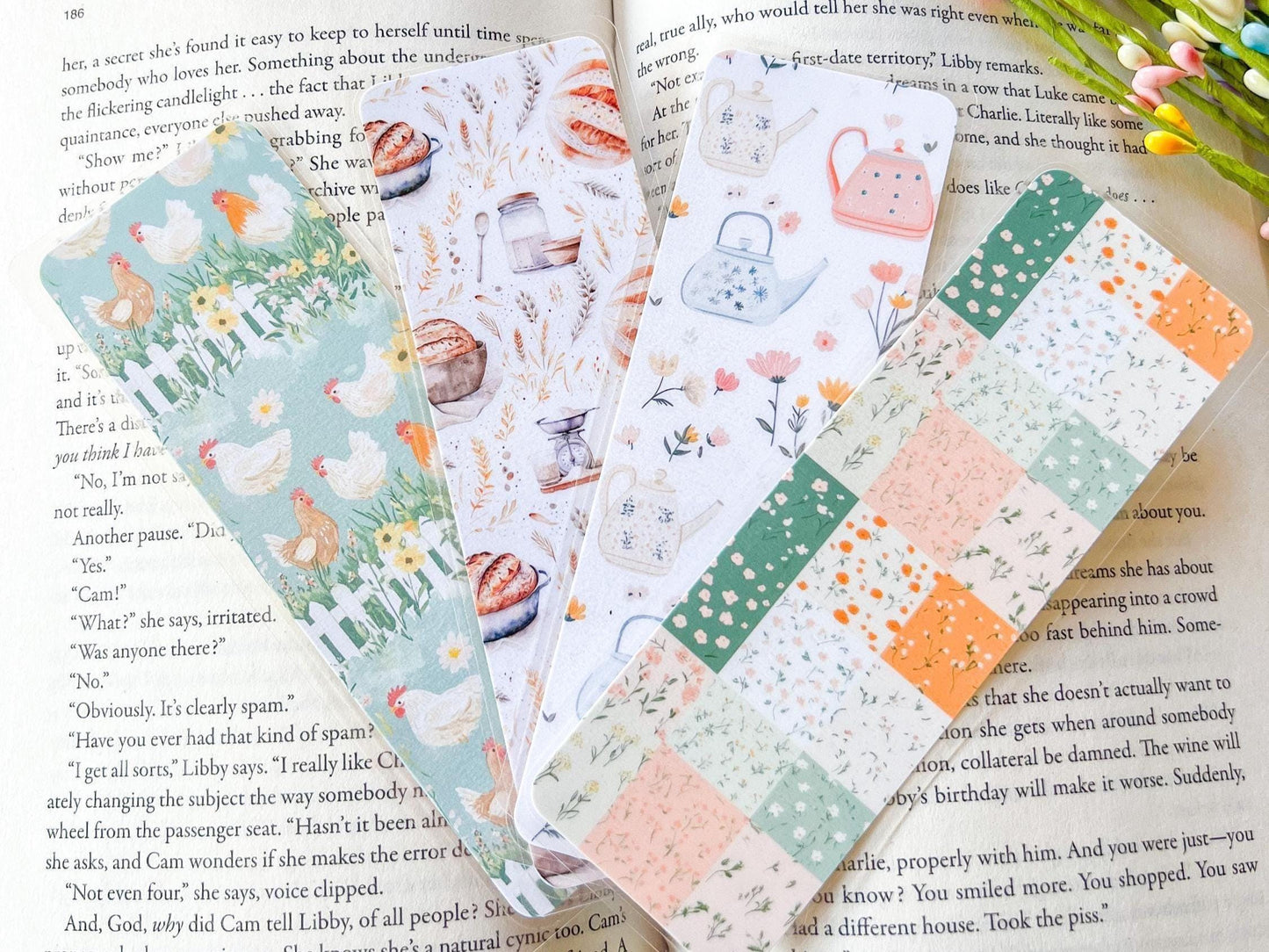Farmhouse Bookmark Collection | Spring Bookmarks | Gift for Reader | Farmhouse Bookmark | Bookish Bookmark