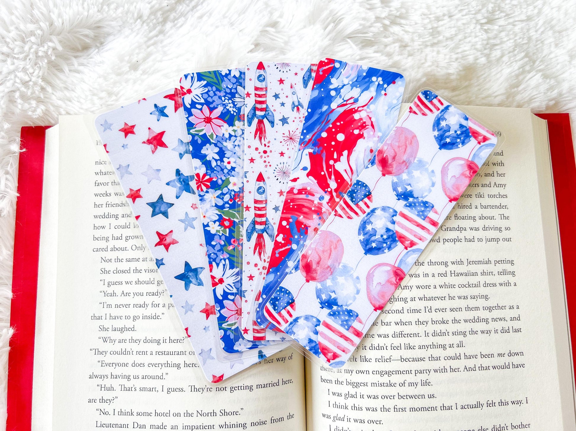 Patriotic Red, White & Blue Bookmark Collection | Bookworm Gift | Gift for Reader | Gift for Book Lover | 4th of July Bookmark