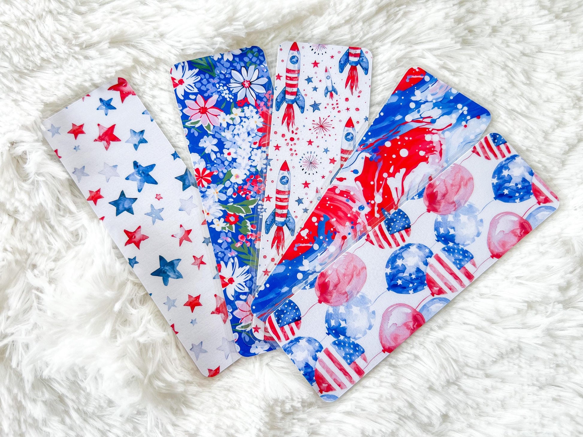 Patriotic Red, White & Blue Bookmark Collection | Bookworm Gift | Gift for Reader | Gift for Book Lover | 4th of July Bookmark