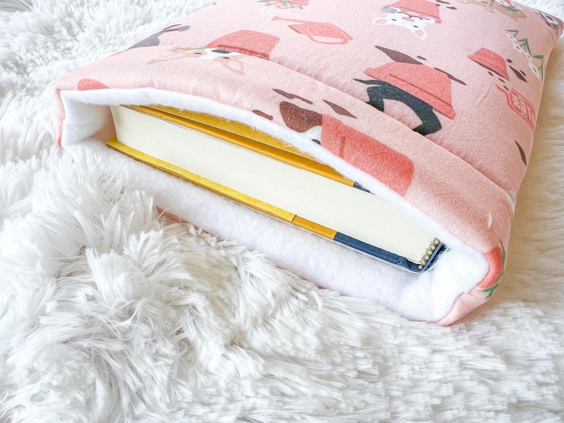 Summer Dogs In Plants Book Cover | Padded Book Cover | Book Holder | Book Pouch | Book Protector | Book Lover Gift | Dog Lover Gift