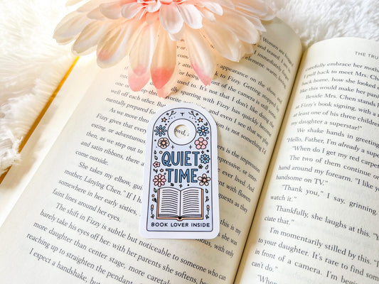 Quiet Time Reading Sticker | Reader Sticker | Bookworm Sticker | Gift For Reader | Bookworm Gift | Cozy Reads Sticker