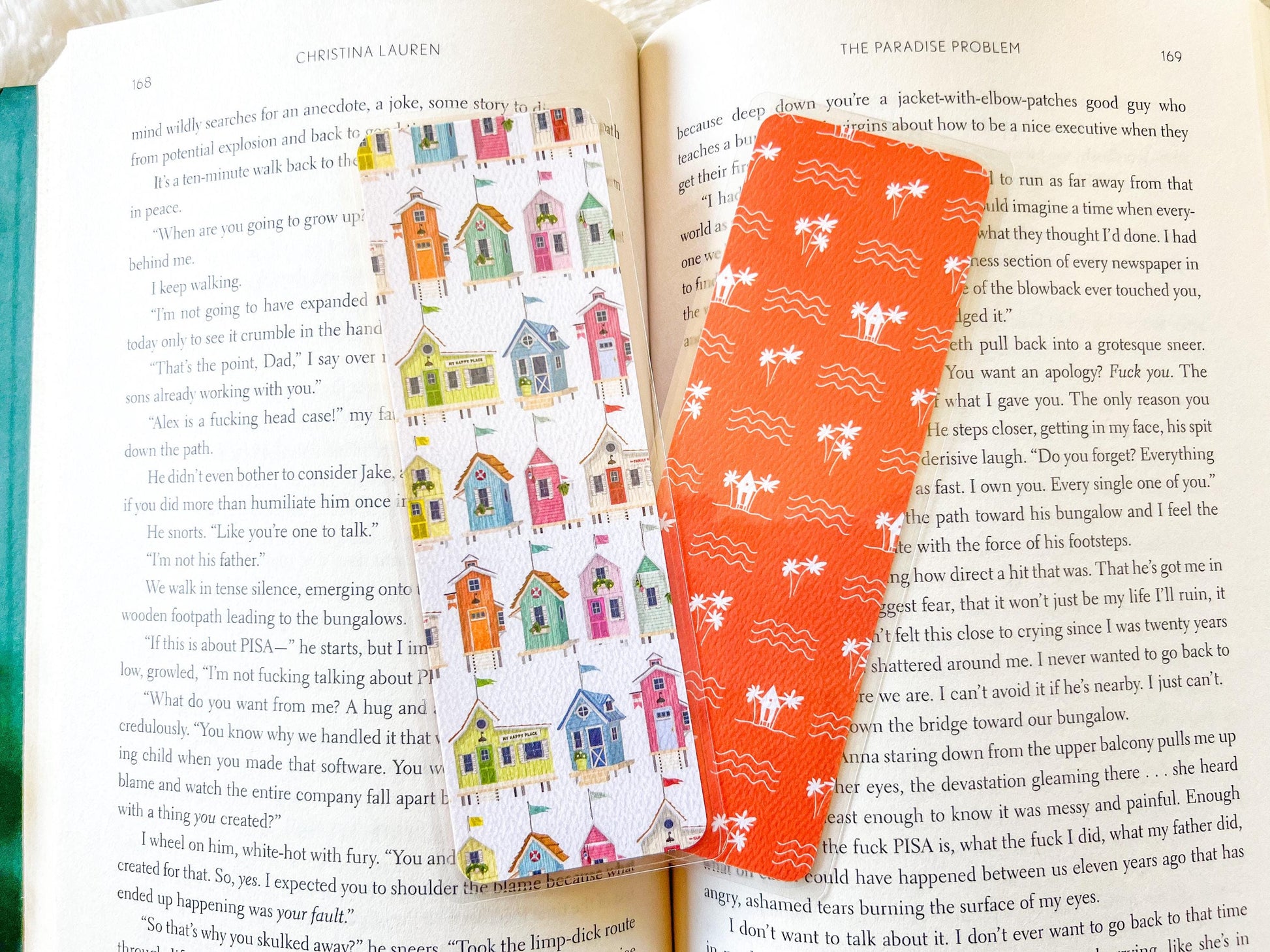 Lighthouses & Beach Huts Bookmark | Summer Bookmark | Lighthouse Bookmark | Bookworm Gift | Gift for Reader | Beach Bookmark
