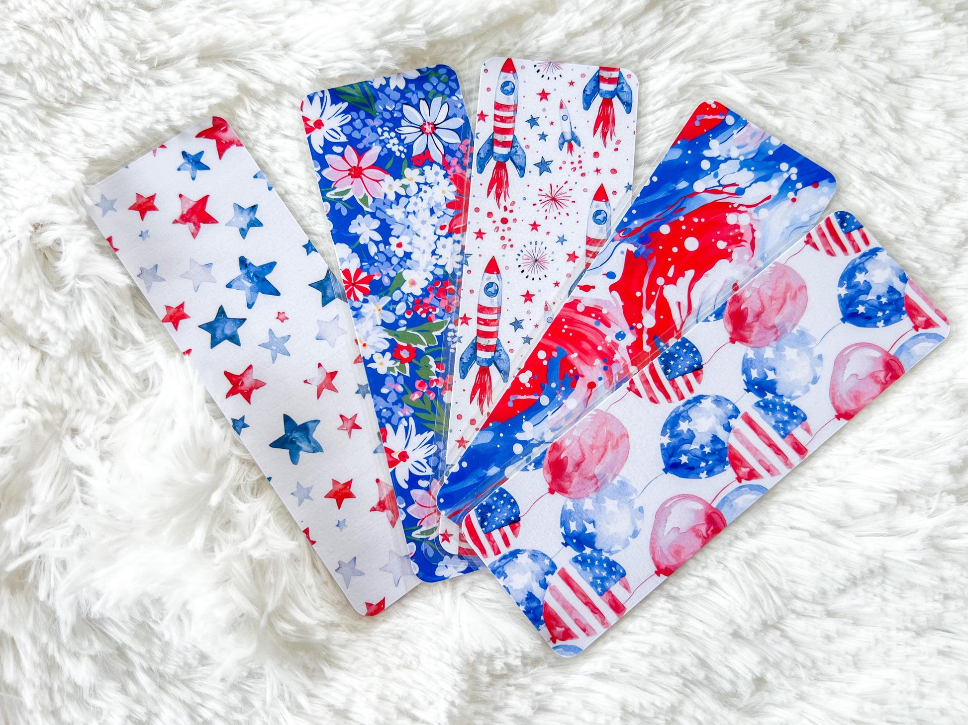 Patriotic Red, White & Blue Bookmark Collection | Bookworm Gift | Gift for Reader | Gift for Book Lover | 4th of July Bookmark