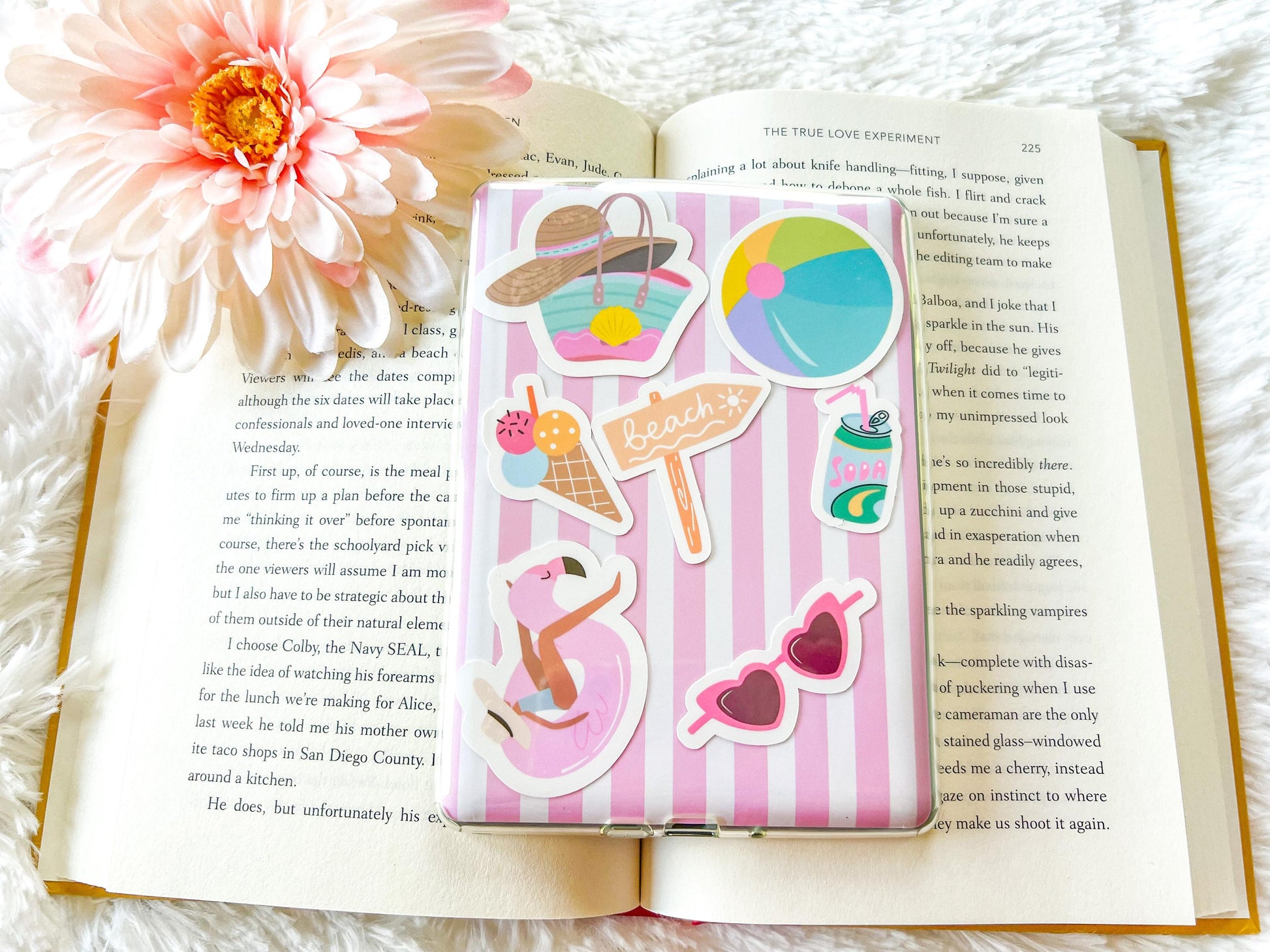 Beach Cabana Summer E-Reader Case Inserts | E-Reader Accessories | Reading Accessories | Case Insert for Reader