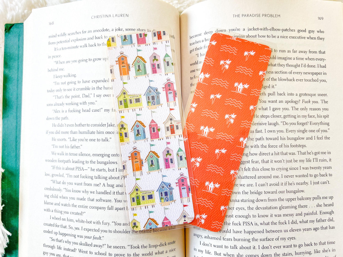 Lighthouses & Beach Huts Bookmark | Summer Bookmark | Lighthouse Bookmark | Bookworm Gift | Gift for Reader | Beach Bookmark