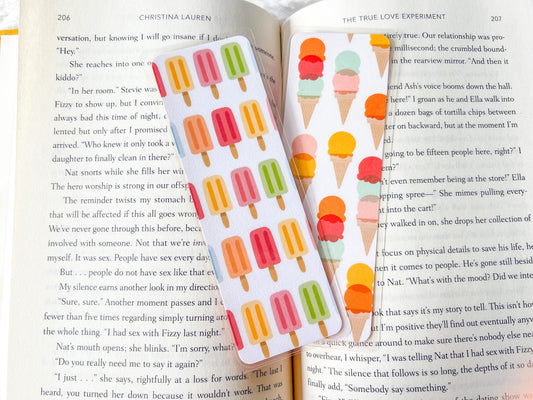 Ice Cream Cones & Popsicles Summer Bookmark Collection | Summer Bookmark | Ice Cream Bookmark | Gift for Reader | Popsicle Bookmark