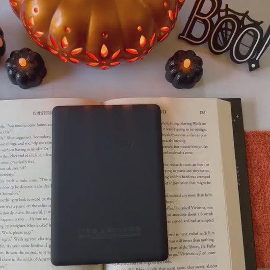 E-Reader Case Insert Black and Purple Halloween Gingham Plaid