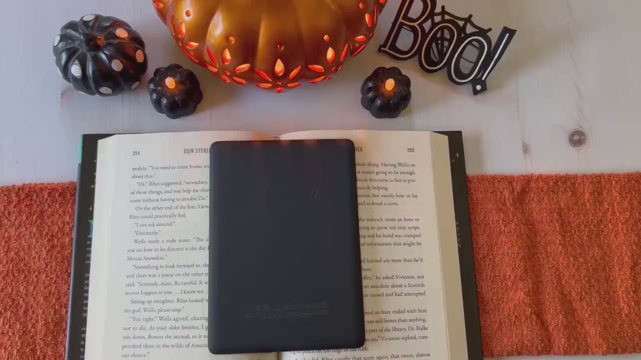 E-Reader Case Insert Black and Purple Halloween Gingham Plaid