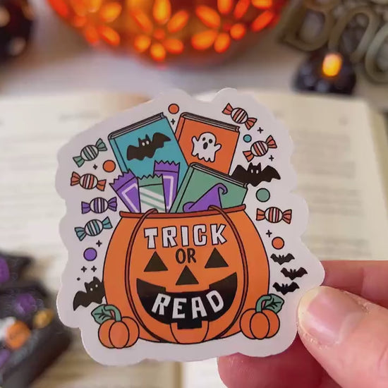 Trick or Read Halloween Books Sticker