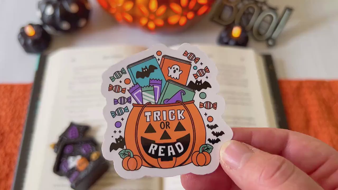 Trick or Read Halloween Books Sticker