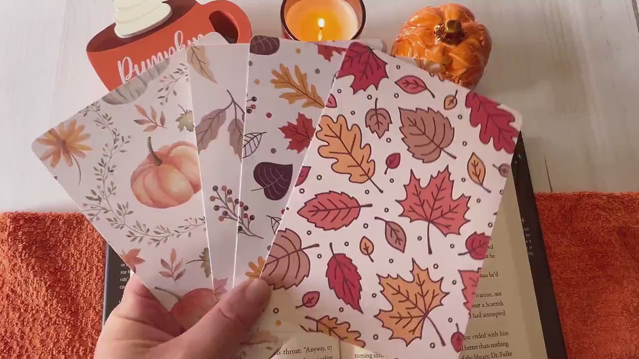Fall Pumpkins & Leaves E-Reader Case Insert