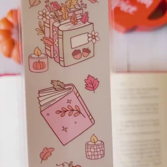 Books and Candles Fall Bookmark