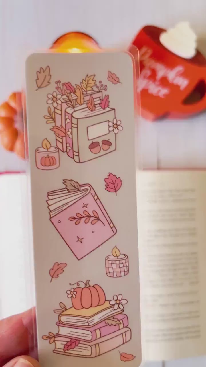 Books and Candles Fall Bookmark