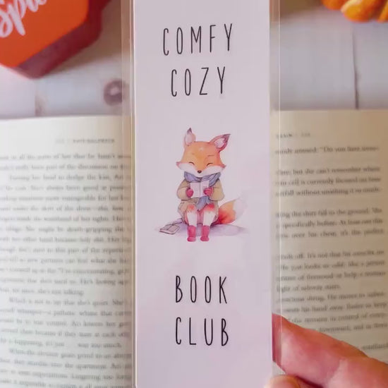 Comfy Cozy Book Club Fall Bookmark - Limited Edition