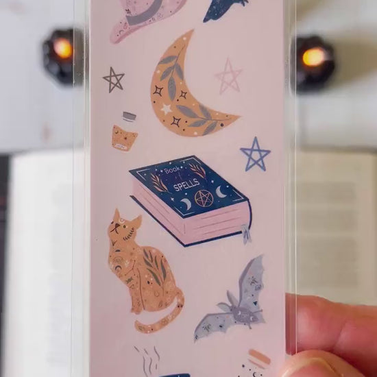 Witch Book of Spells Halloween Bookmark