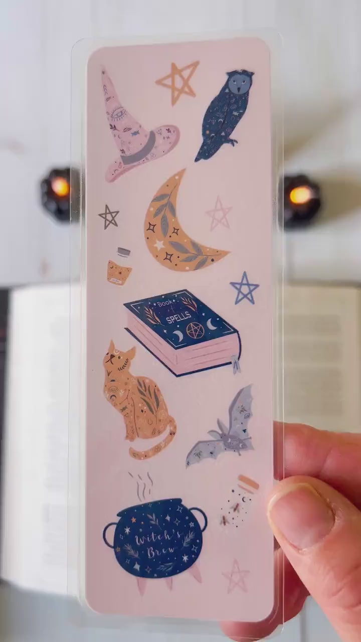 Witch Book of Spells Halloween Bookmark
