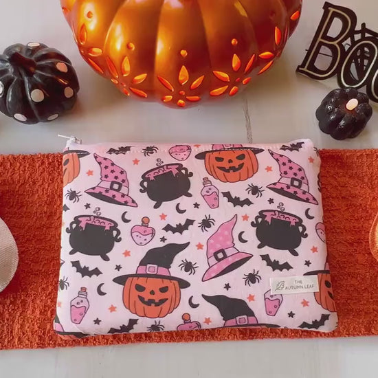 Pumpkin Witches Halloween Zippered E-Reader Pouch Case