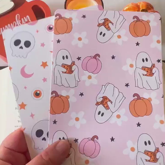 Halloween Reading Ghosts & Skulls E-Reader Case Inserts