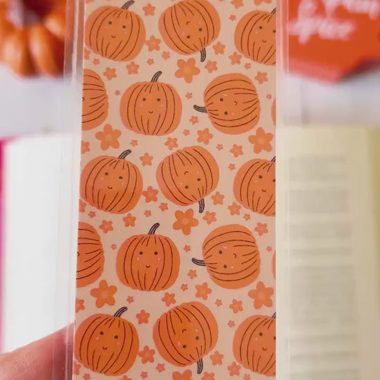 Cute Pumpkins Fall Laminated Bookmark