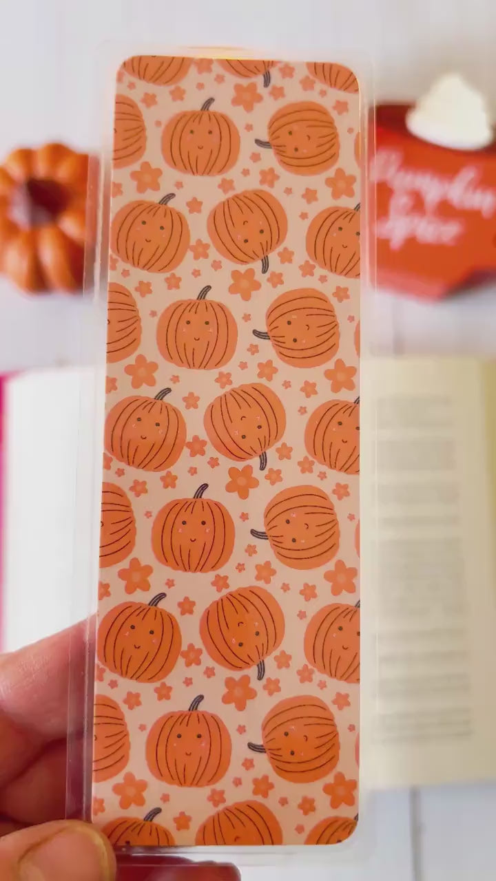Cute Pumpkins Fall Laminated Bookmark