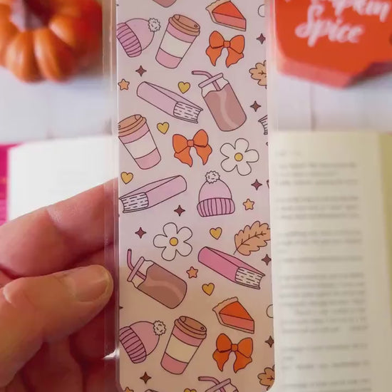 Cozy Books & Coffee Fall Bookmark