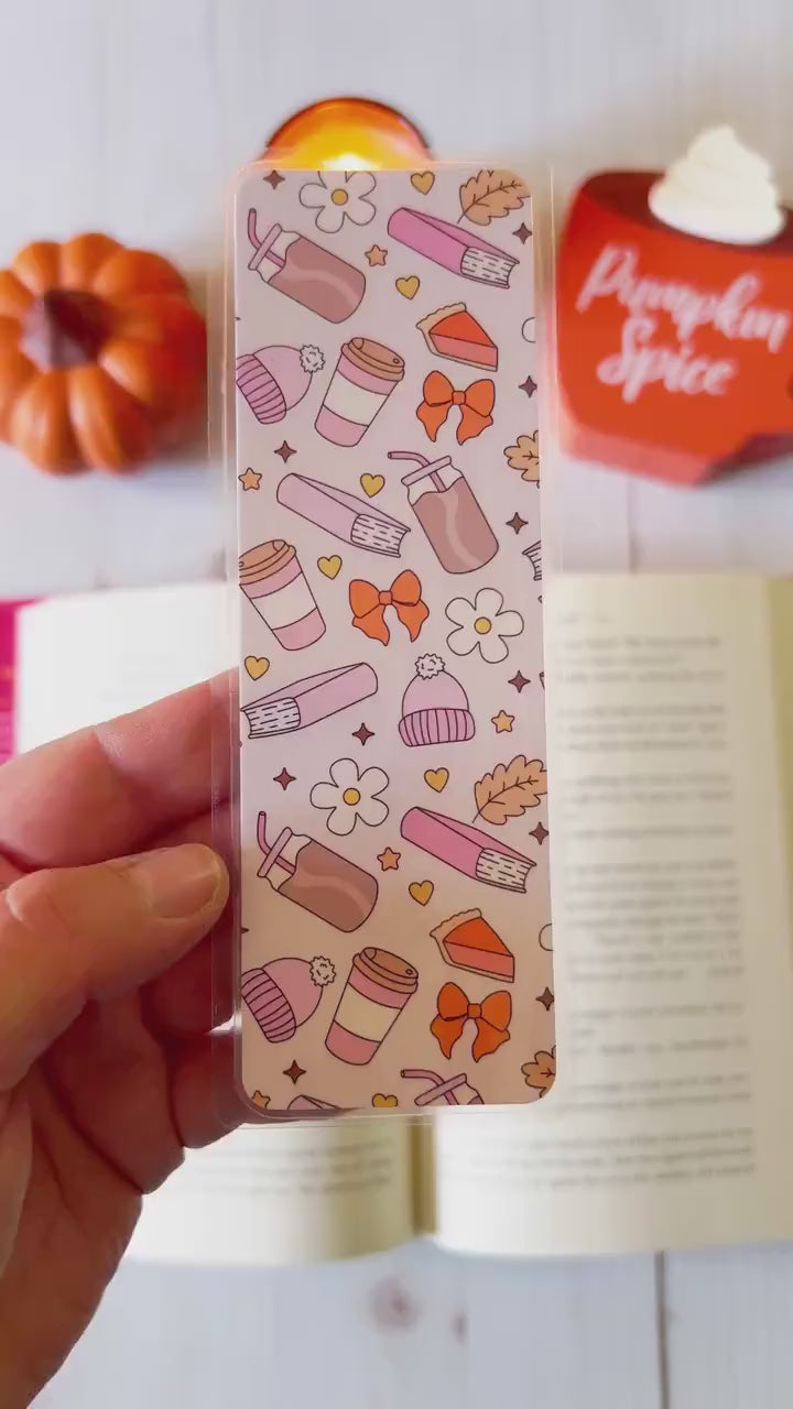Cozy Books & Coffee Fall Bookmark