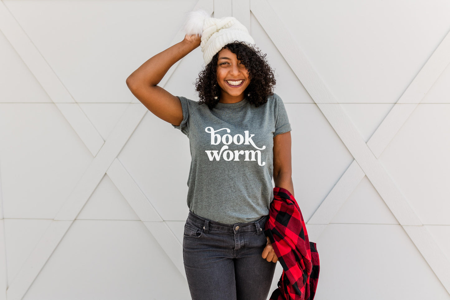 Bookworm T-Shirt in Heather Dark Gray